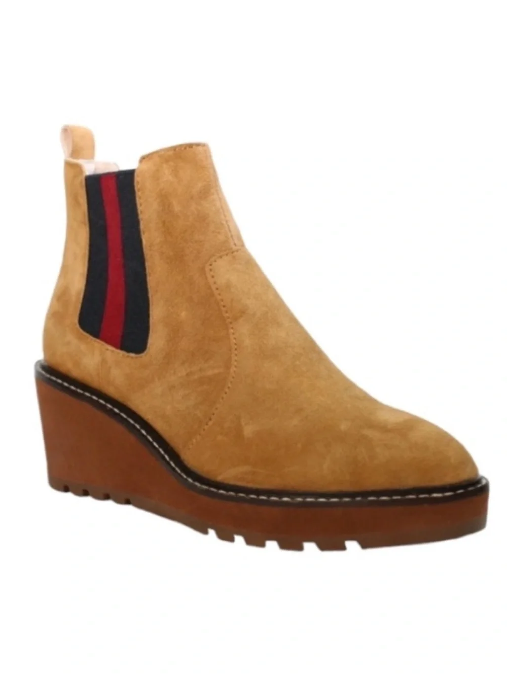 New! CECELIA NEW YORK GEMMA SLIP ON LOW WEDGE BOOT NUTELLA  SZ  9.5